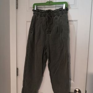 Free People Margate Pleated trousers in Green/grey